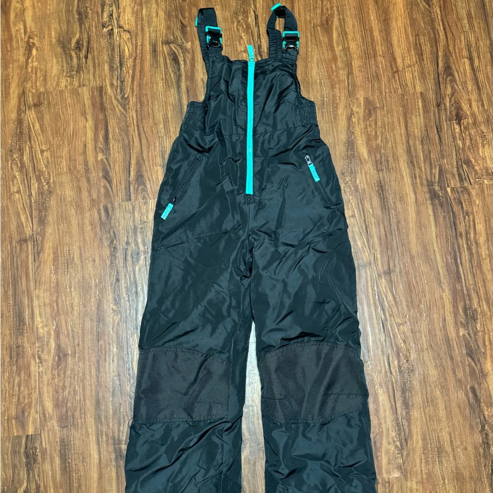 Champion Girls Black Snow Bibs Size 10/12